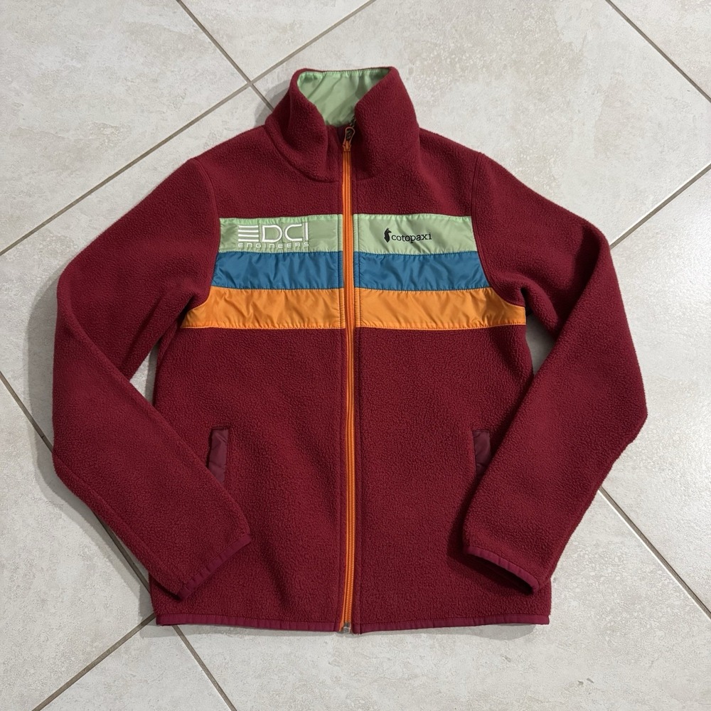 Cotopaxi Jacket Womens XS Teca Fleece Full Zip Outdoor Hiking Colorful Logo‎